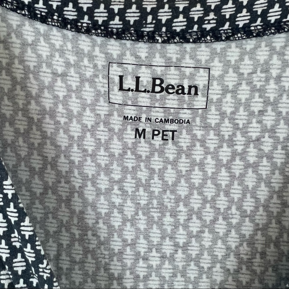 📍SOLD📍L.L. Bean | Women’s Summer Knit Sleeveless Print Dress Medium Petite - Picture 4 of 7